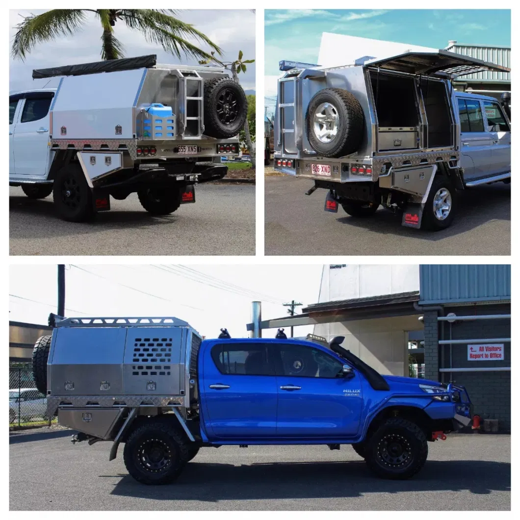 Aluminum Checkerplate Truck Dog Box/Dog Crate/Cage Show Top Storage Aluminum Box