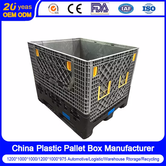 Contenedor de caja de paletas de almacenamiento de plástico para la venta
